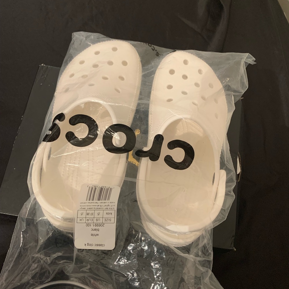 Kids White Crocs